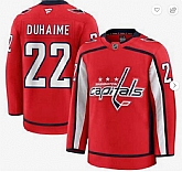 Men's Washington Capitals#22 Brandon Duhaime Red 2024-25 Home Stitched Jersey Dzhi,baseball caps,new era cap wholesale,wholesale hats